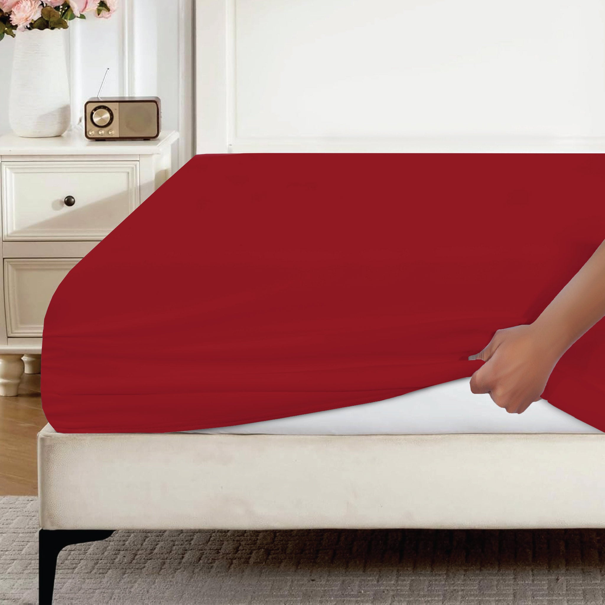 Siesta Zen Fitted Sheet Ultra-Soft Microfiber 30cm Deep Pocket, Fade & Shrink Resistant