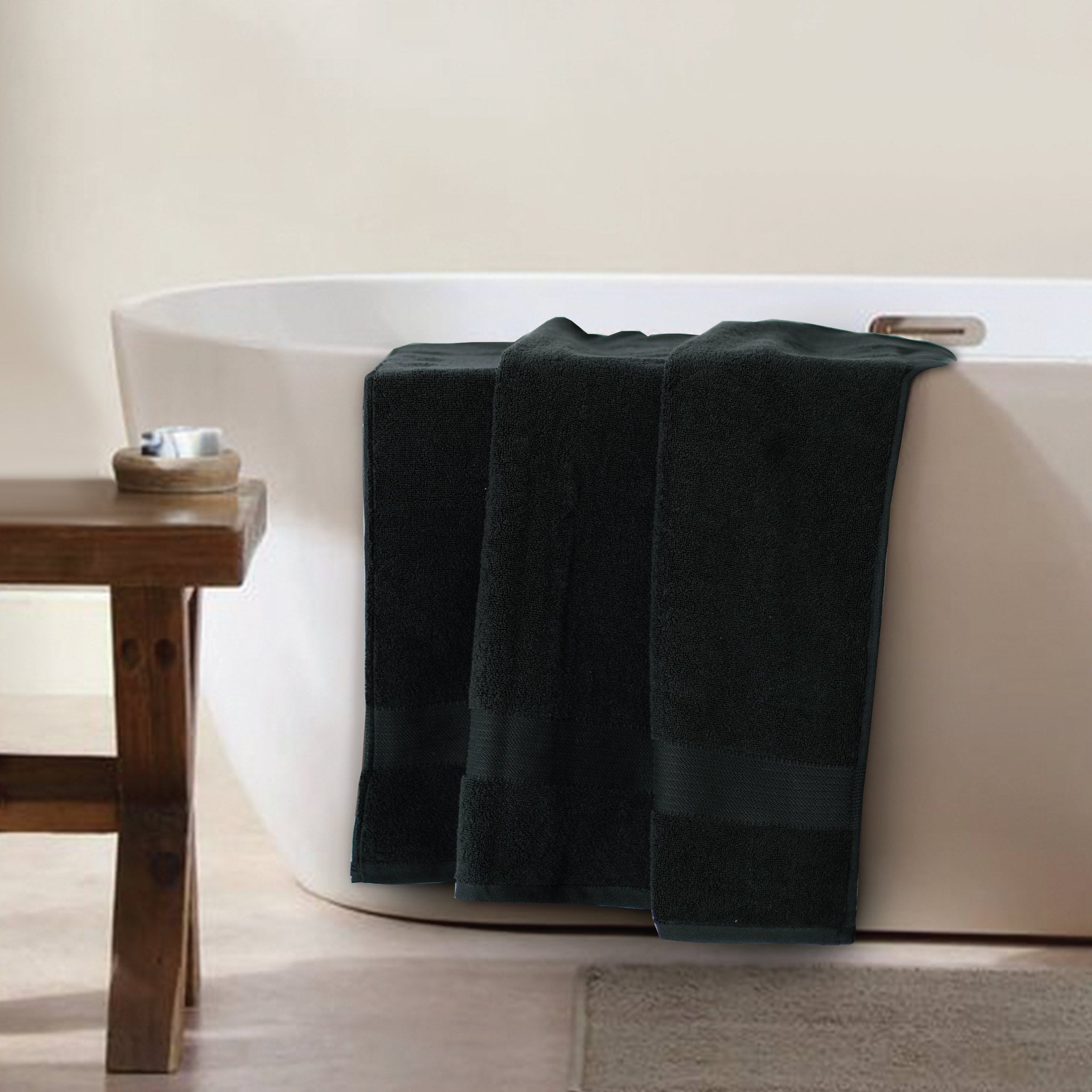 Siesta Zen Premium 100% Cotton Bath Towel 70x140cm Super Soft, 600 GSM, Ultra-Absorbent, Quick-Dry Spa & Hotel Quality, Fade Resistant