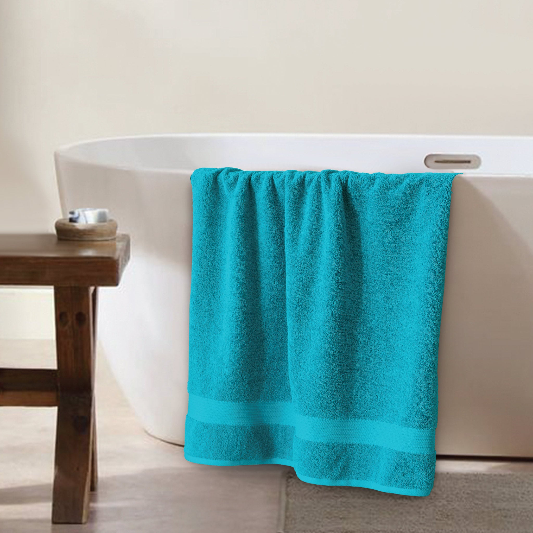 Siesta Zen Premium 100% Cotton Bath Towel 70x140cm Super Soft, 600 GSM, Ultra-Absorbent, Quick-Dry Spa & Hotel Quality, Fade Resistant