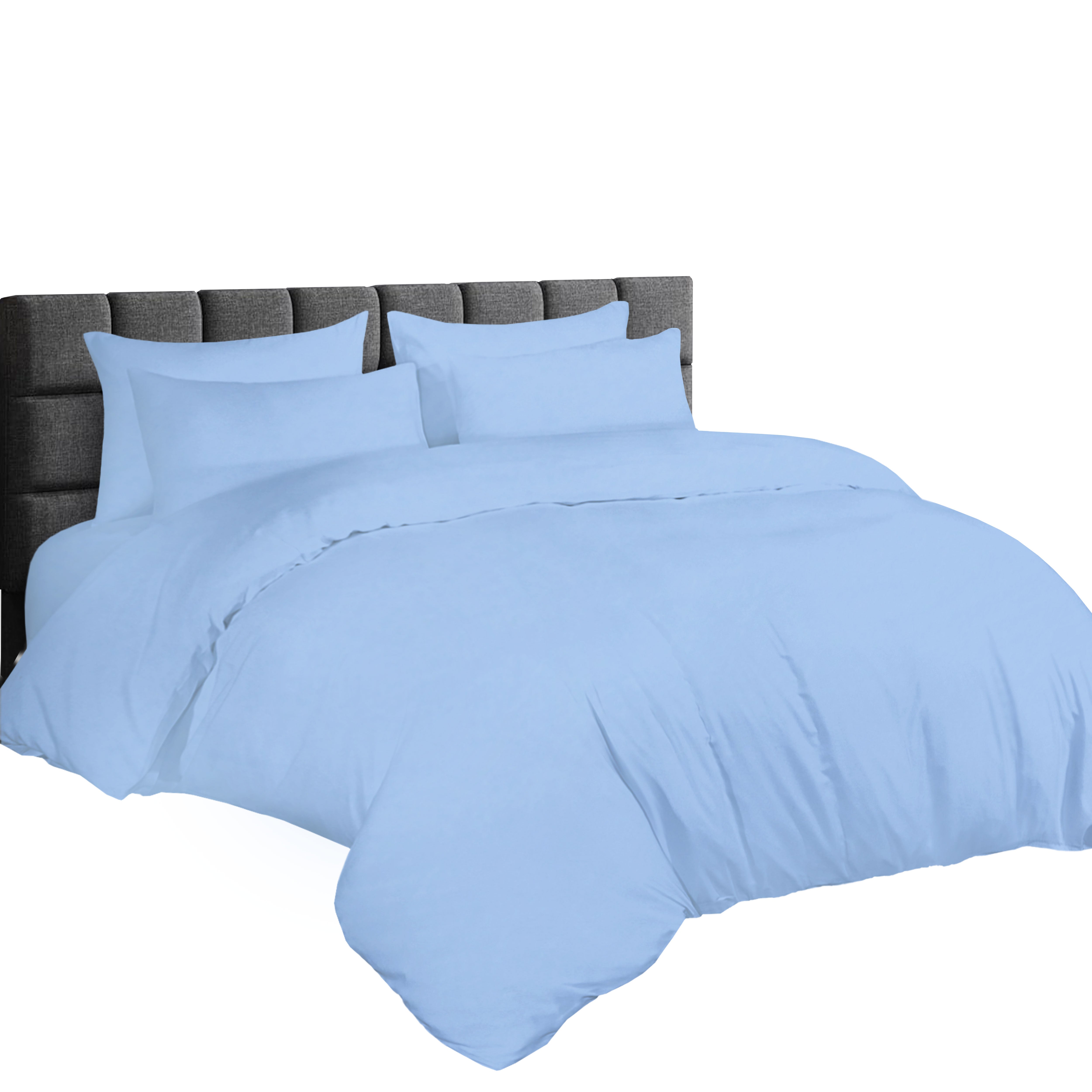 Siesta Zen 100% Egyptian Cotton Duvet Cover Set 300 Thread Count Percale Weave, Soft, Breathable & Luxury Hotel Quality Bedding