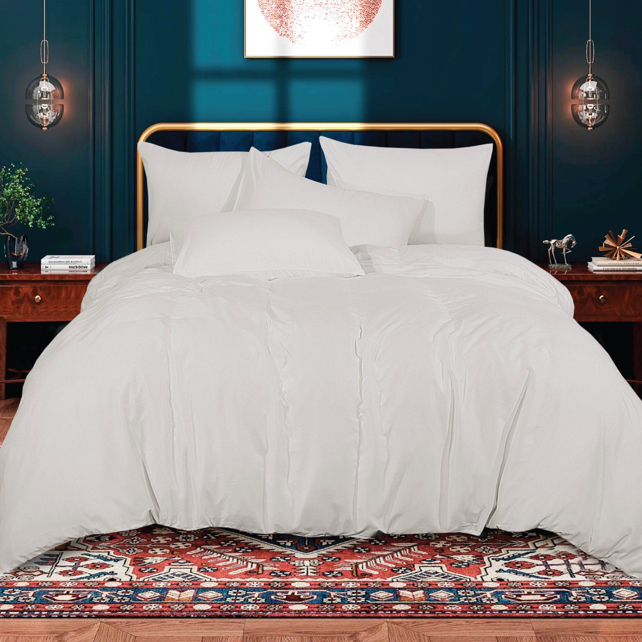 Siesta Zen Ultra Soft Brushed Microfiber Duvet Cover Set Wrinkle & Fade Resistant Bedding for Bedrooms, Hotels & Dorms