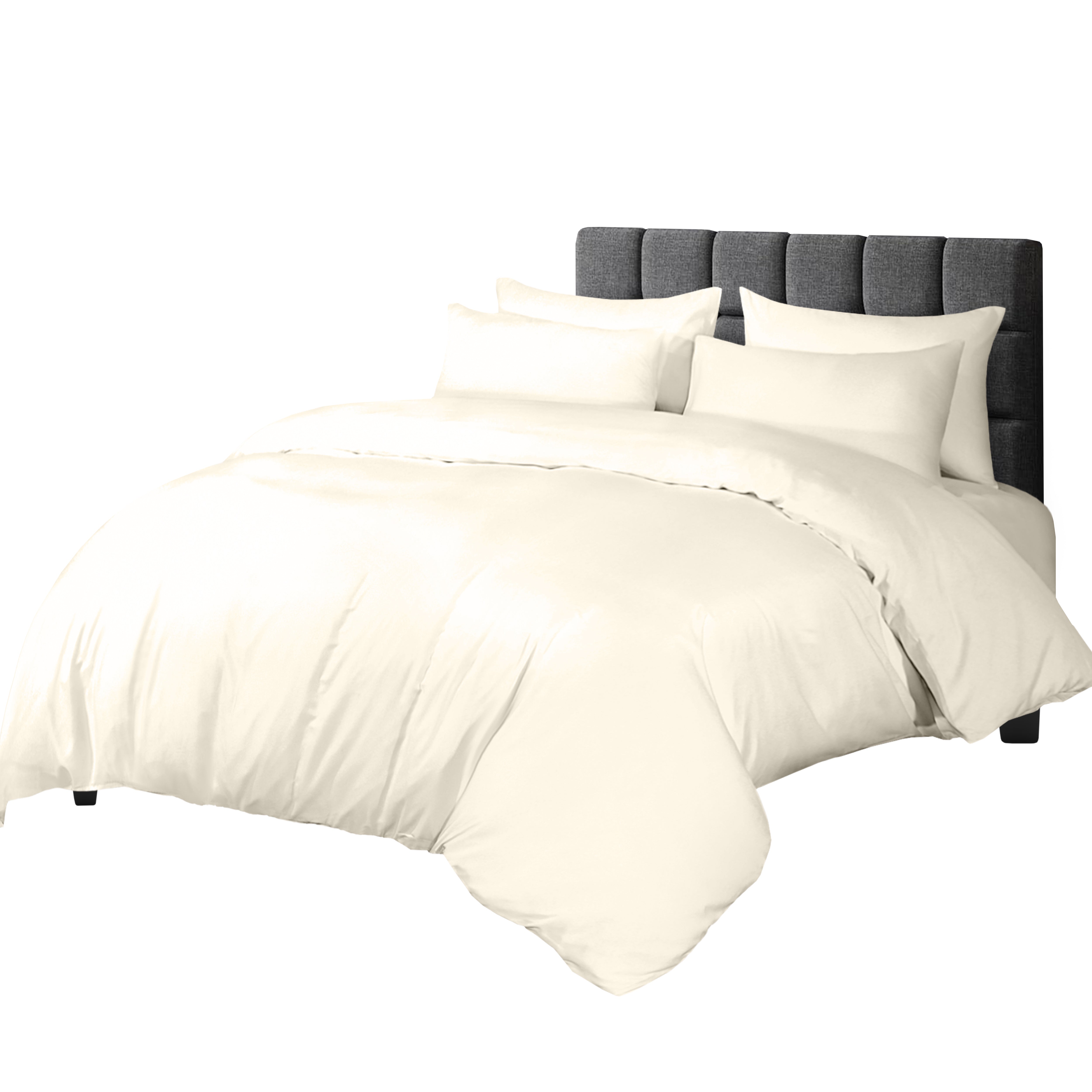 Siesta Zen 100% Egyptian Cotton Duvet Cover Set 300 Thread Count Percale Weave, Soft, Breathable & Luxury Hotel Quality Bedding