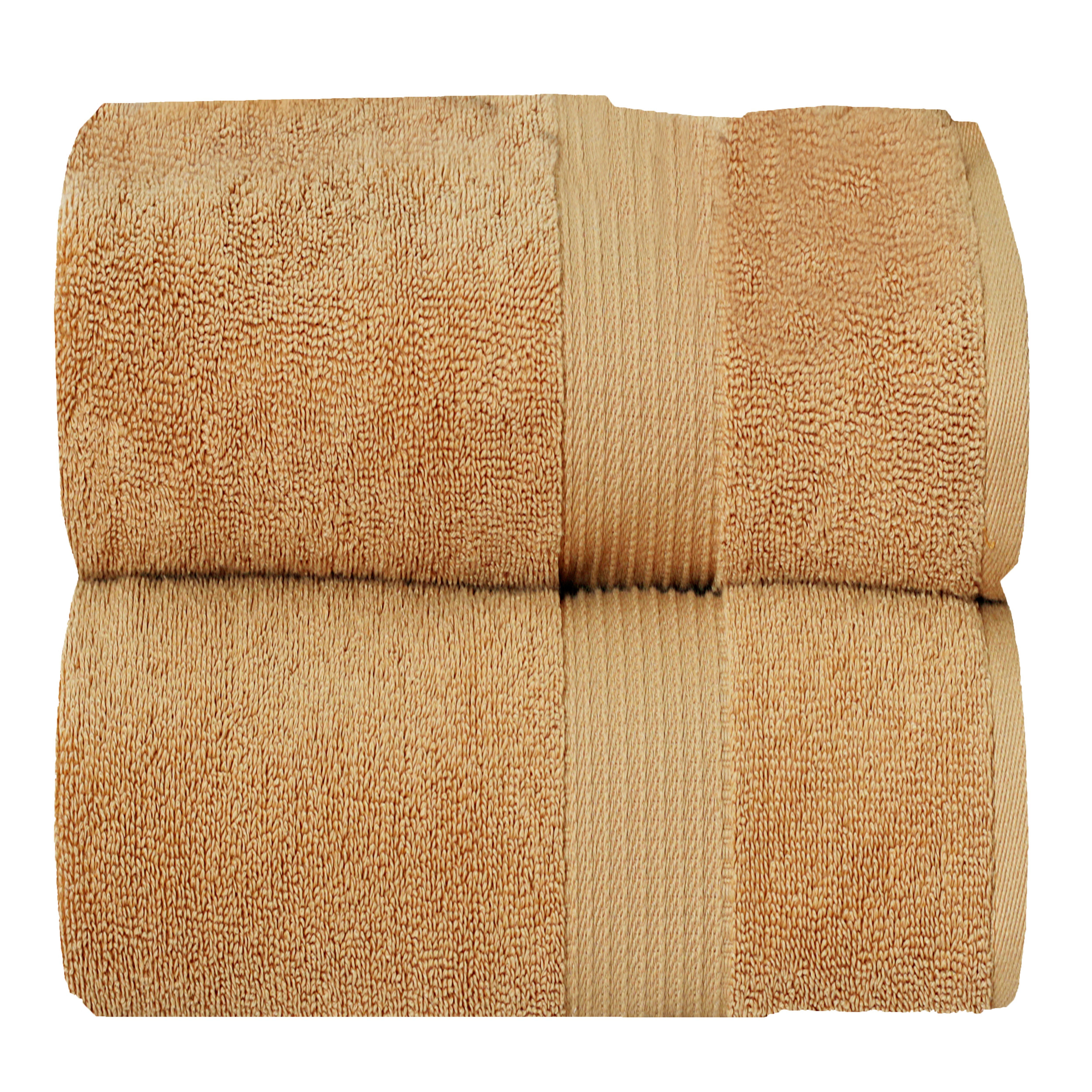 Siesta Zen Jumbo Bath Towels (Pack of 2) 600 GSM, 100% Combed Cotton, Extra Large 90x180cm, Ultra-Absorbent, Soft Hotel Quality with Jacquard Border