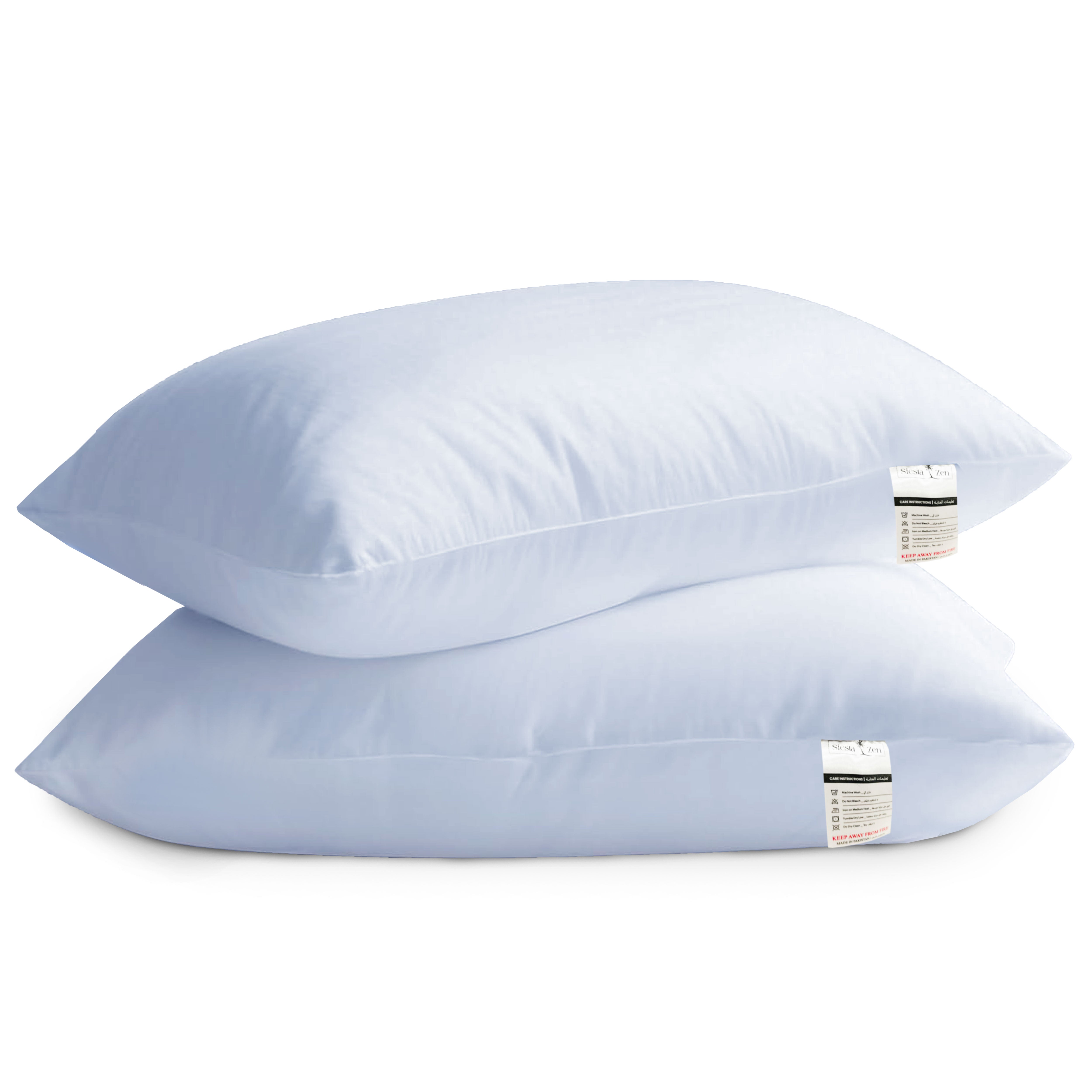 Hotel Quality Pair of Standard Hollow-fiber Filled Pillow, Breathable, Hyperallergenic, Plush Hotel-Style Down Alternative, Medium-Firm Support, Quick bounce back