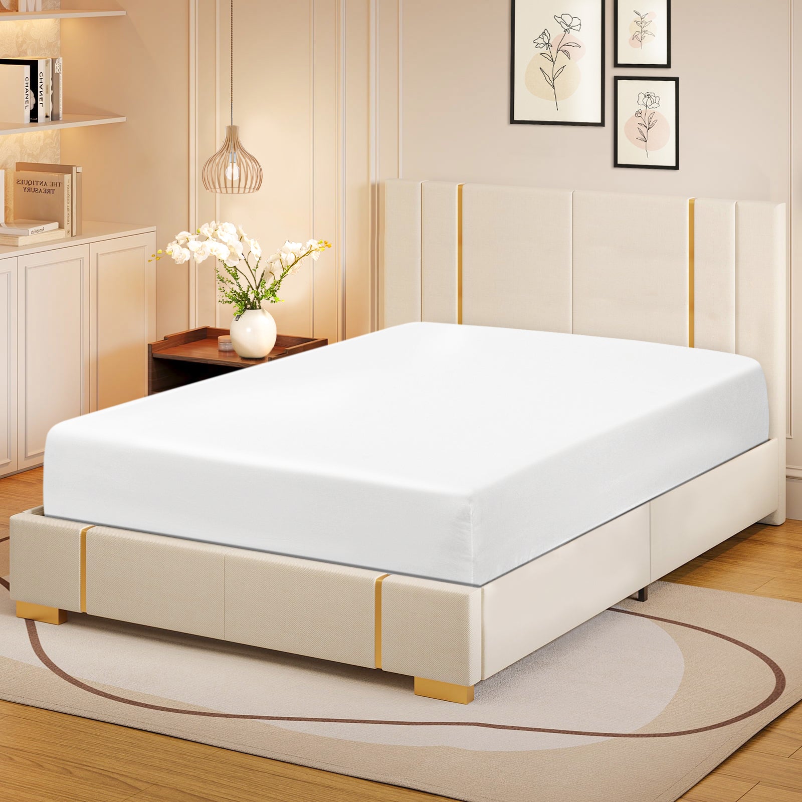 Siesta Zen 100% Egyptian Cotton Sateen 800 Thread Count Fitted Sheet 40cm Deep Pocket Hotel Quality