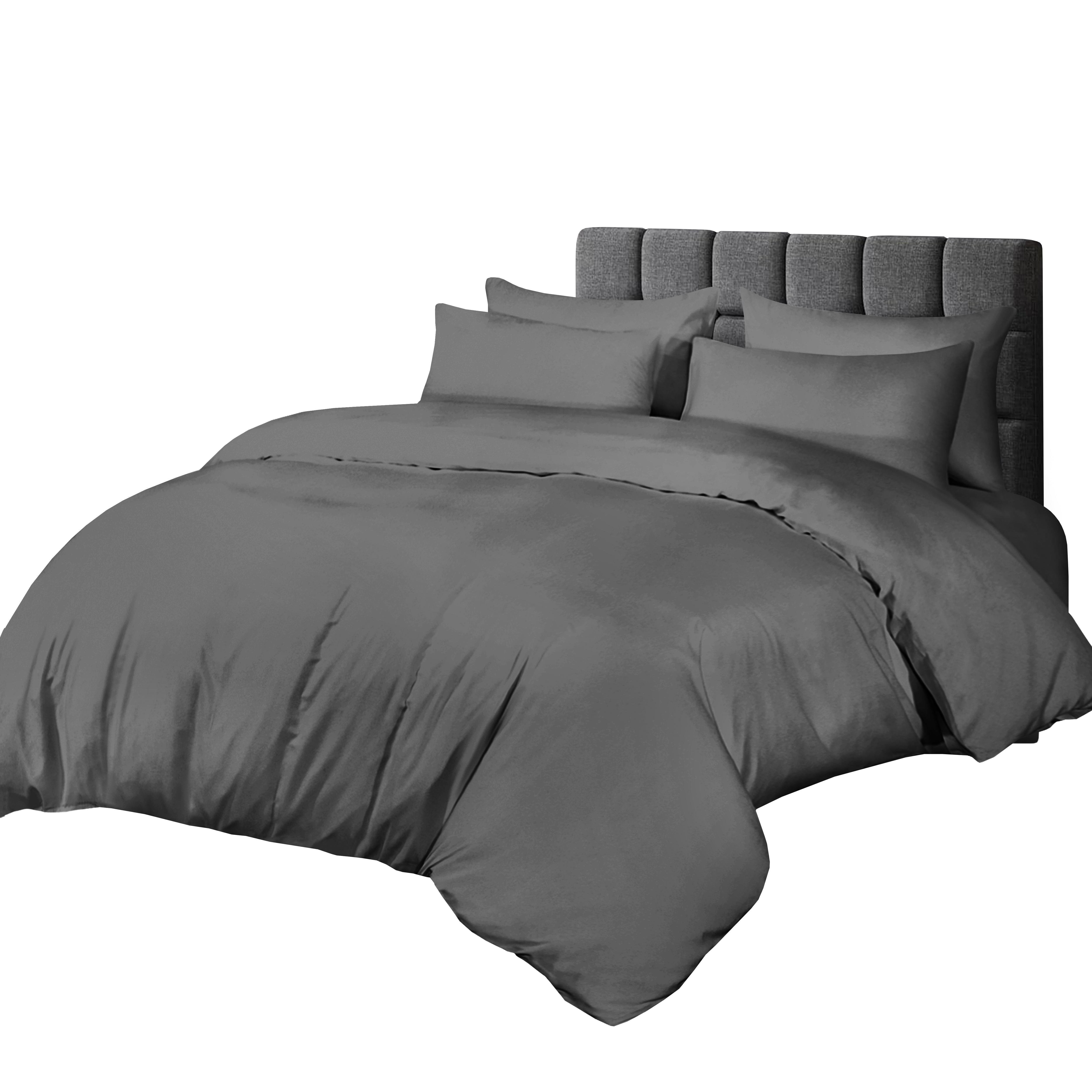 Siesta Zen 100% Egyptian Cotton Duvet Cover Set 300 Thread Count Percale Weave, Soft, Breathable & Luxury Hotel Quality Bedding